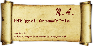 Mágori Annamária névjegykártya