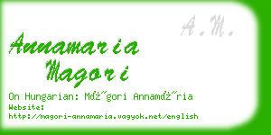 annamaria magori business card